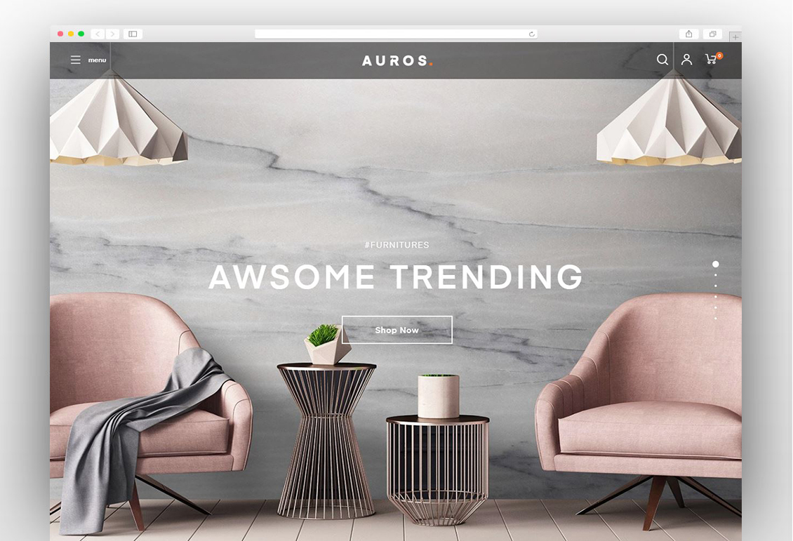 Auros - Furniture Elementor WooCommerce Theme