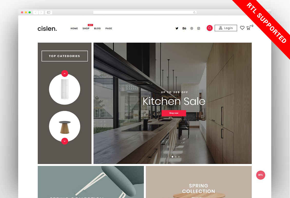 Cislen - Furniture WooCommerce Theme - RTL