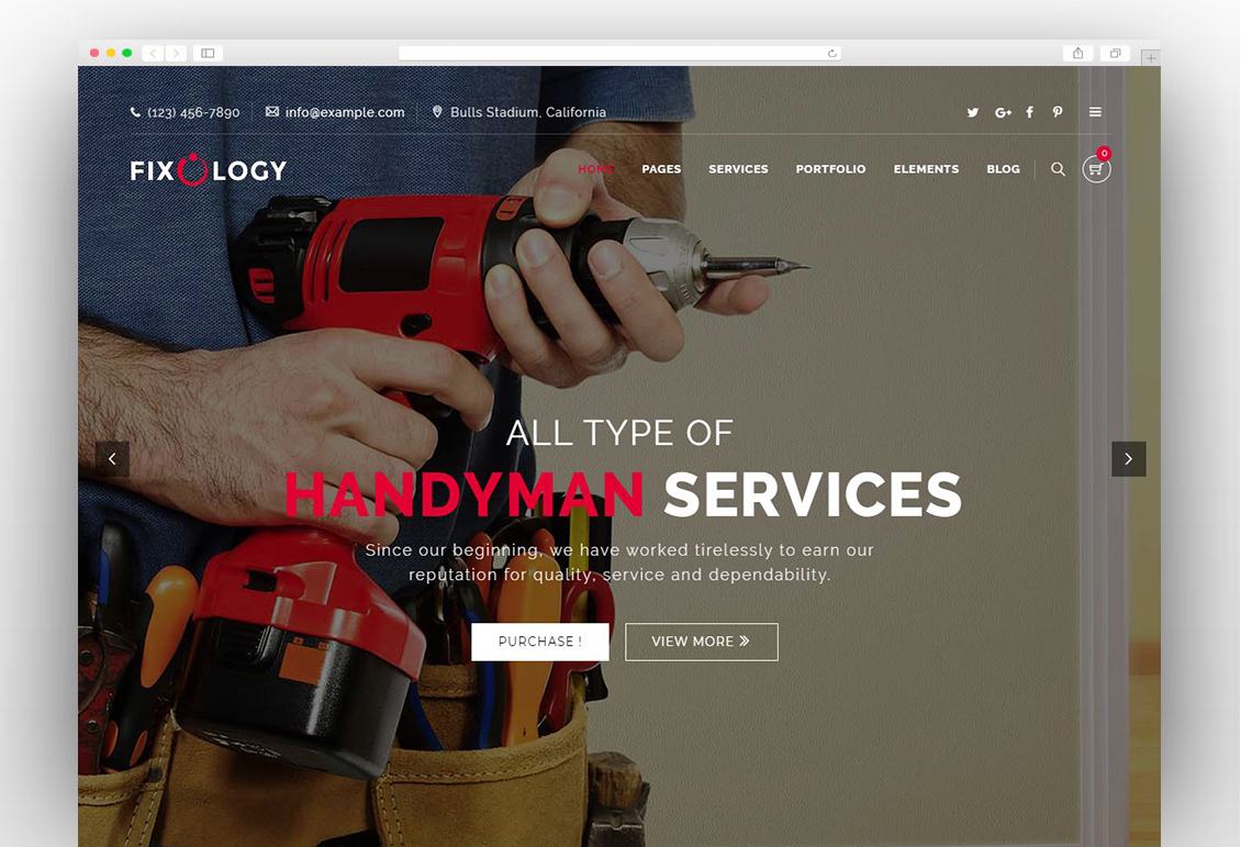 Fixology | Handyman Multi-Service WordPress Theme