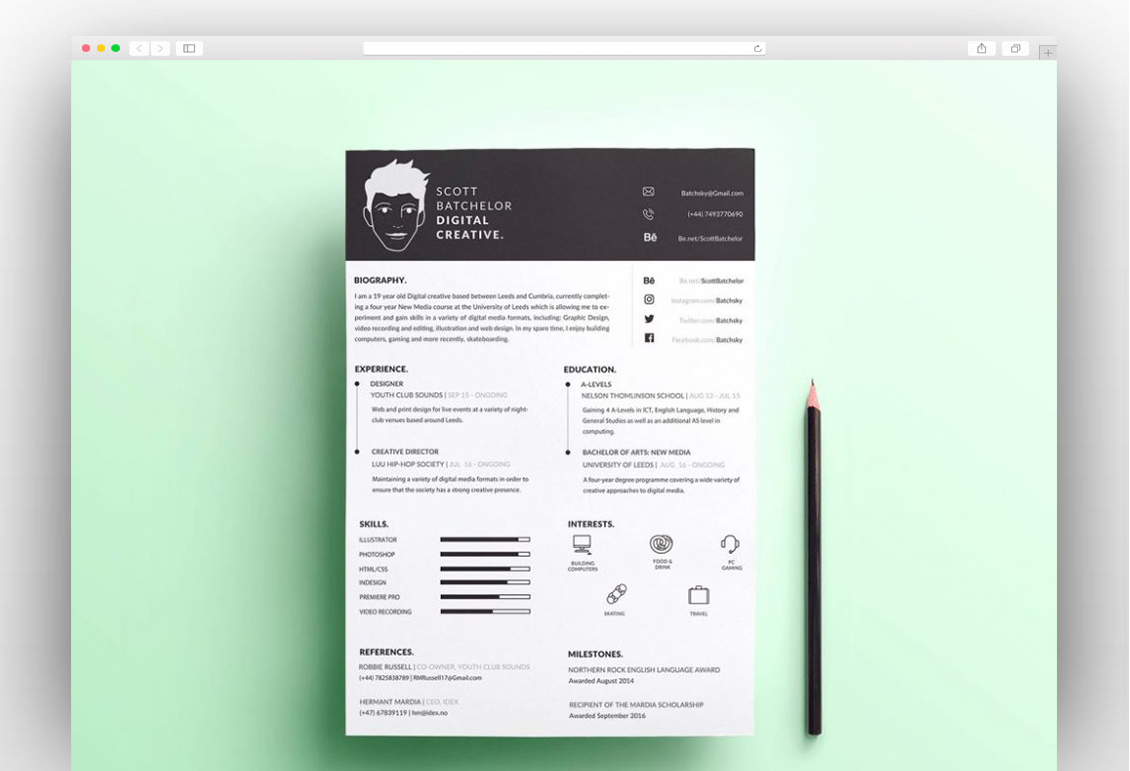 Free A4 Resume Template Download