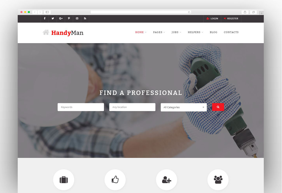 Handyman - Job Board WordPress Theme