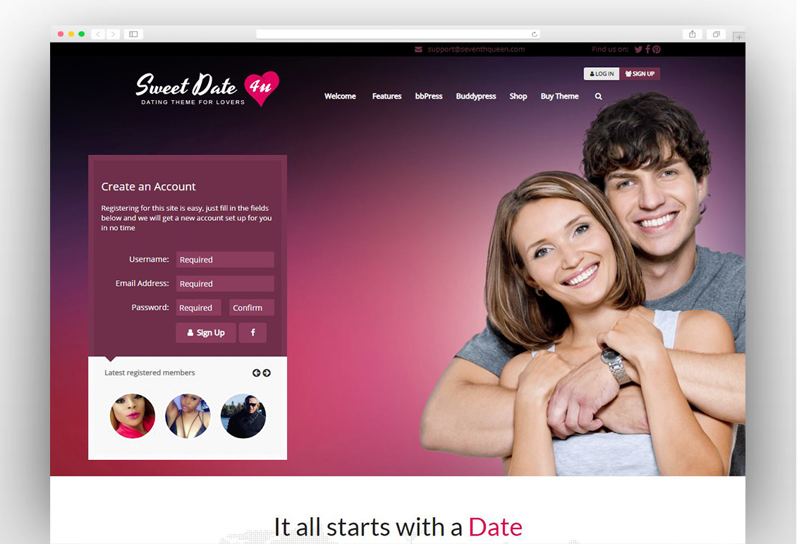 dating website wordpress theme