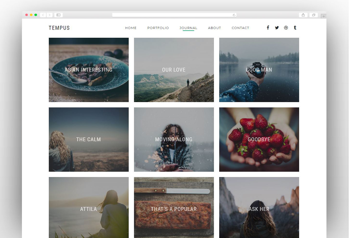 Tempus - Photography WordPress Theme