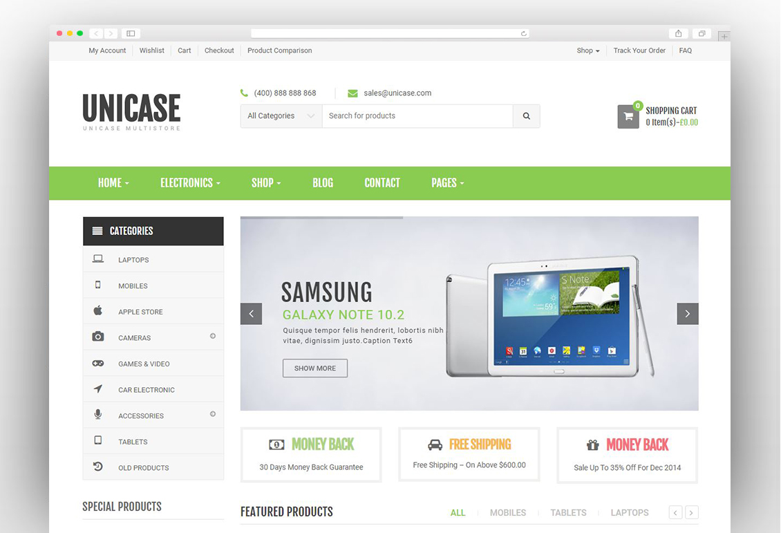 Unicase - Electronics Store WooCommerce Theme