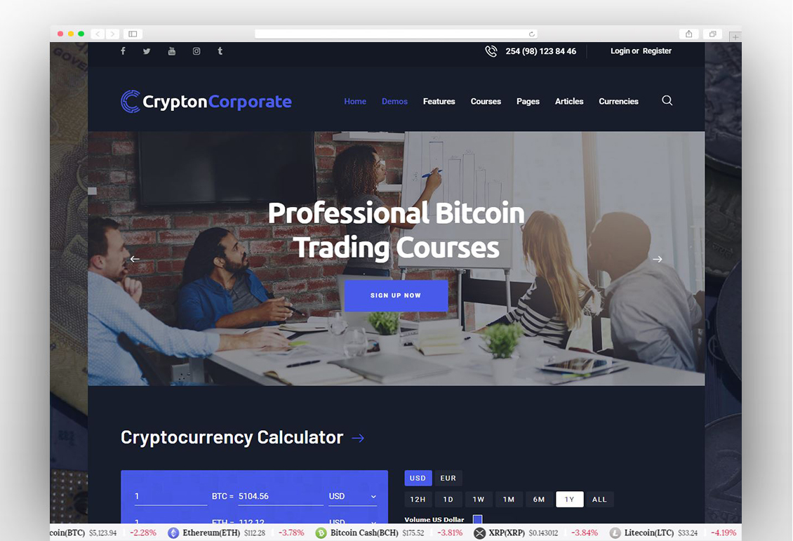 Crypton | A Multi-Purpose Cryptocurrency & ICO WordPress Theme