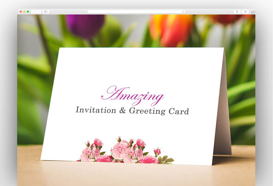 Free Invitation & Greeting Card Mockup