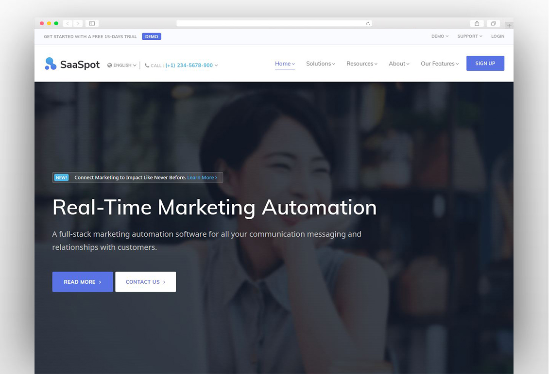 SaaSpot - SaaS Marketing Automation WordPress Theme
