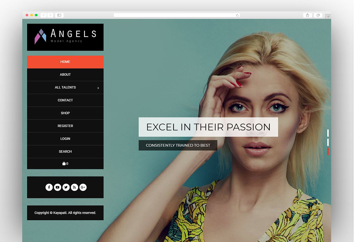 Angel - Fashion Model Agency WordPress CMS Theme