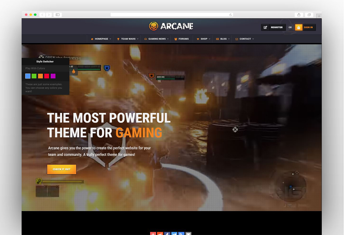 Arcane - The Gaming Community Theme