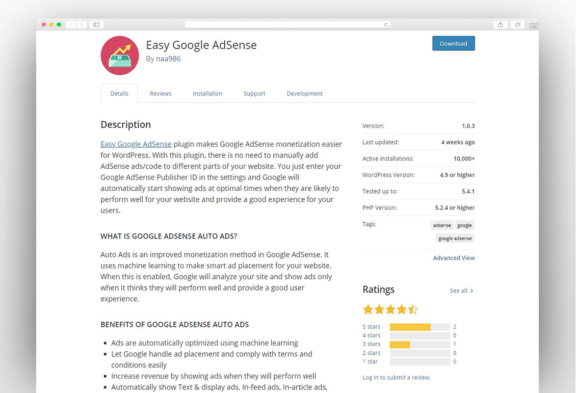 Easy Google AdSense