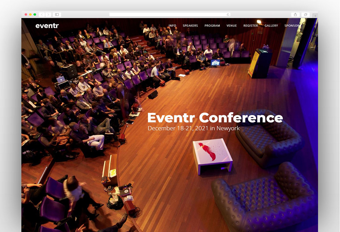 Eventr - One Page Event WordPress Theme