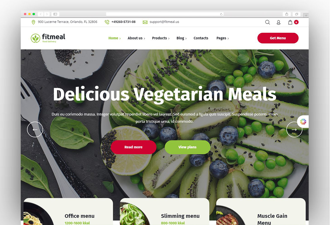 Fitmeal - Healthy Food Delivery and Diet Nutrition WordPress Theme