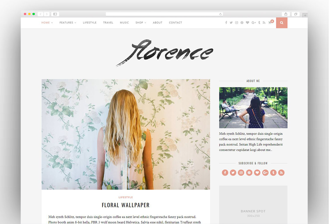 Florence - A Responsive WordPress Blog Theme