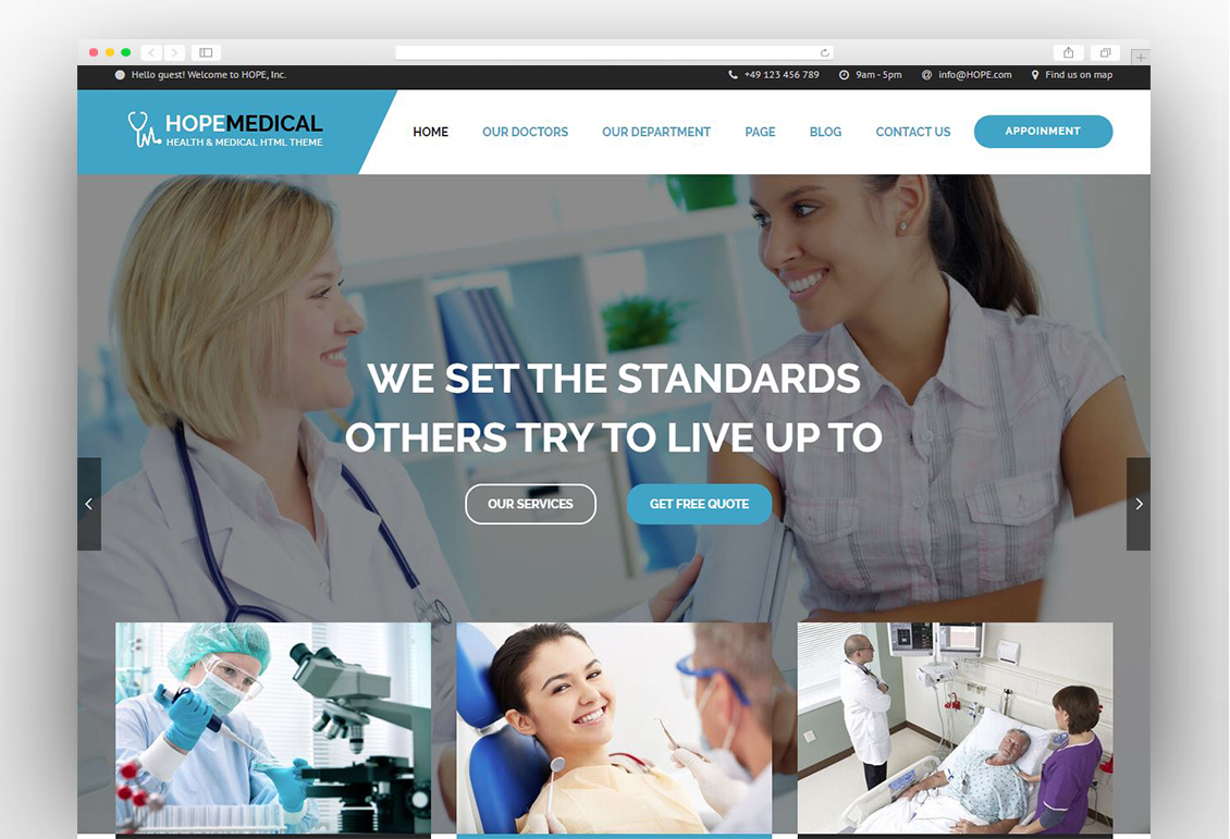 Hope Medical - Health Care WordPress Theme