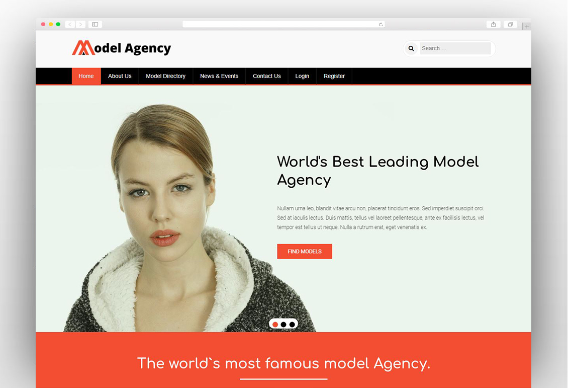 Models - Fashion Agency WordPress Theme