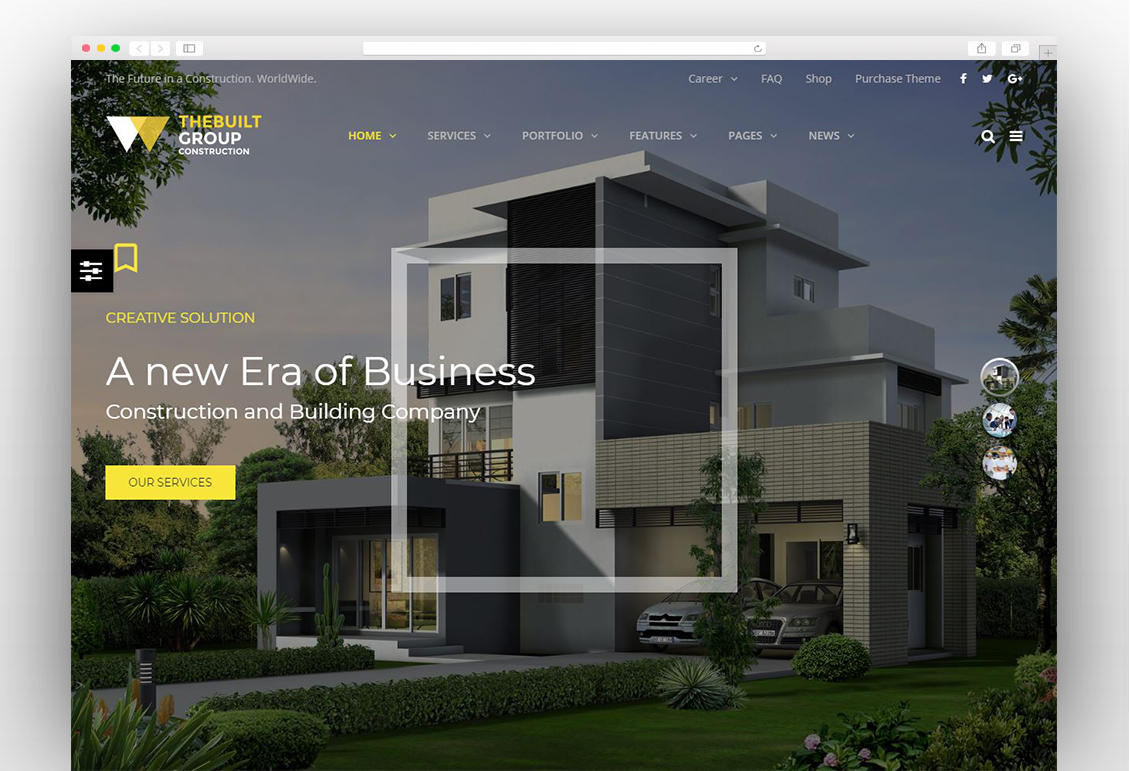 TheBuilt - Construction and Architecture WordPress theme