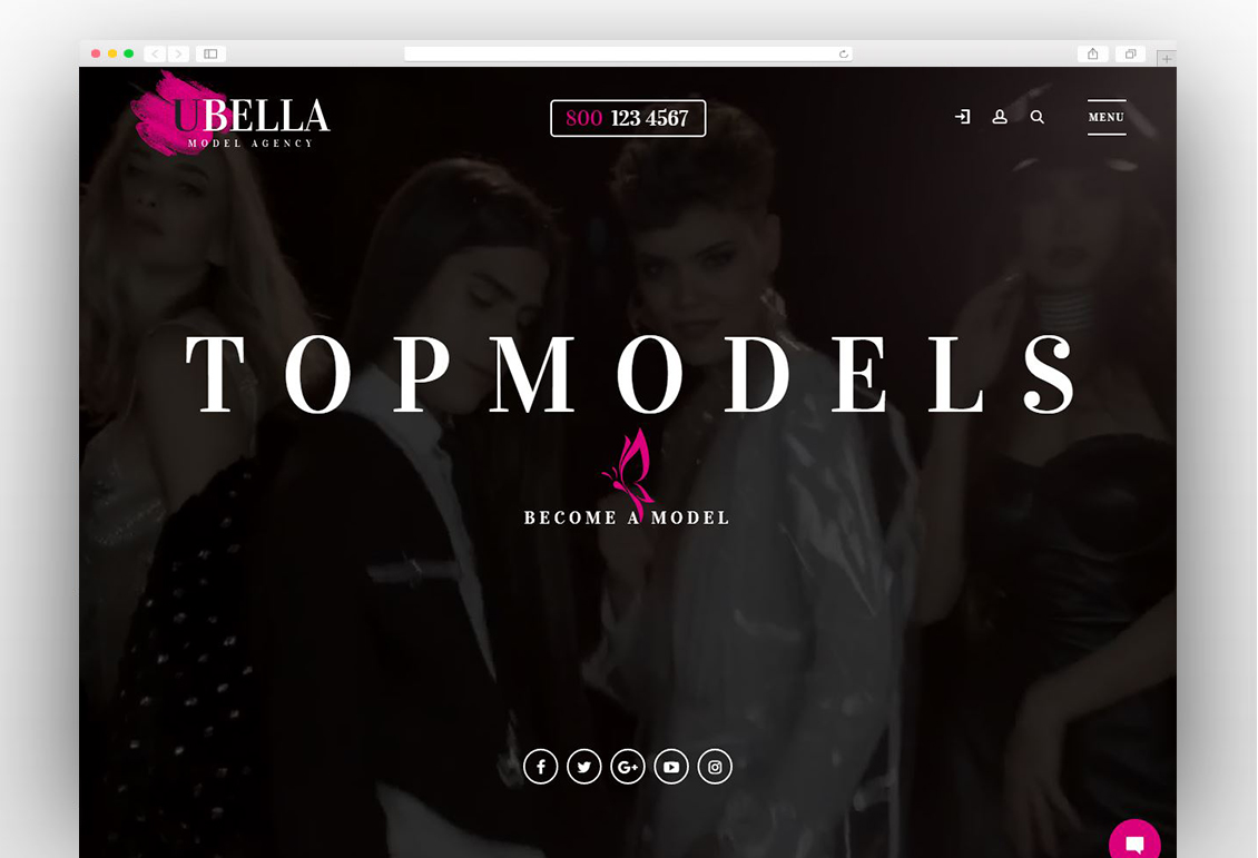 UBella - Model Agency WordPress Theme