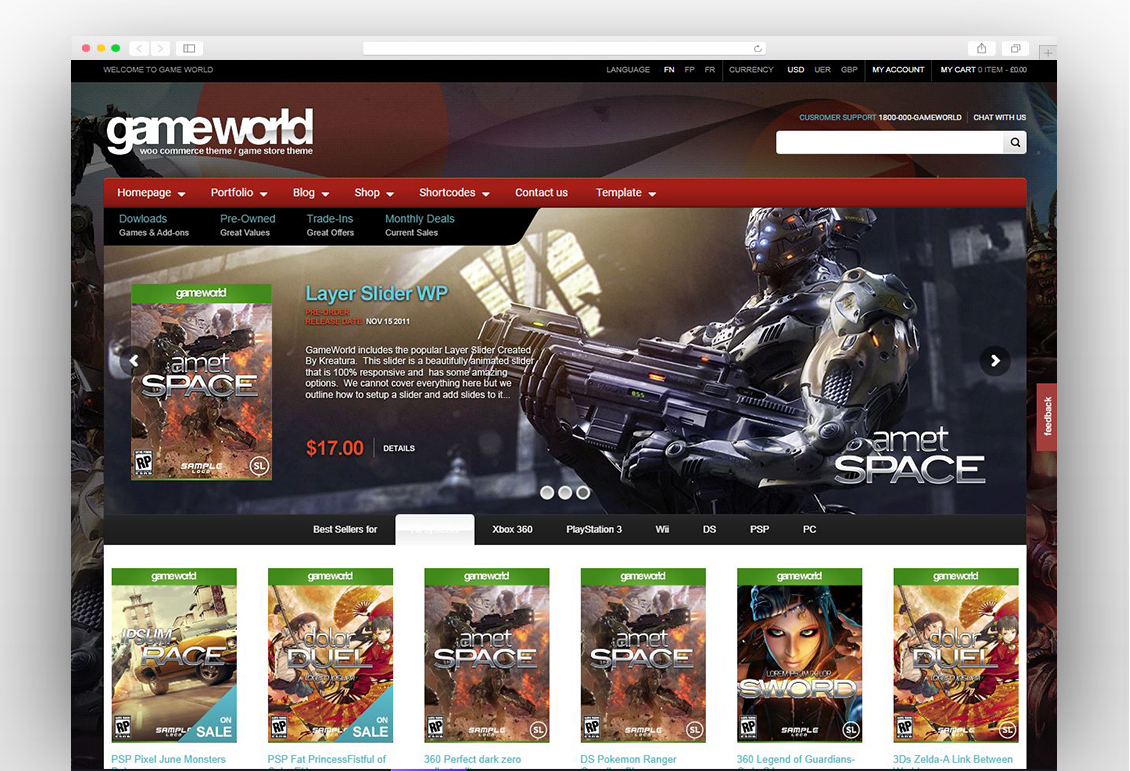 GameWorld - Video Game and Gaming Accessories Store Woocommerce Theme