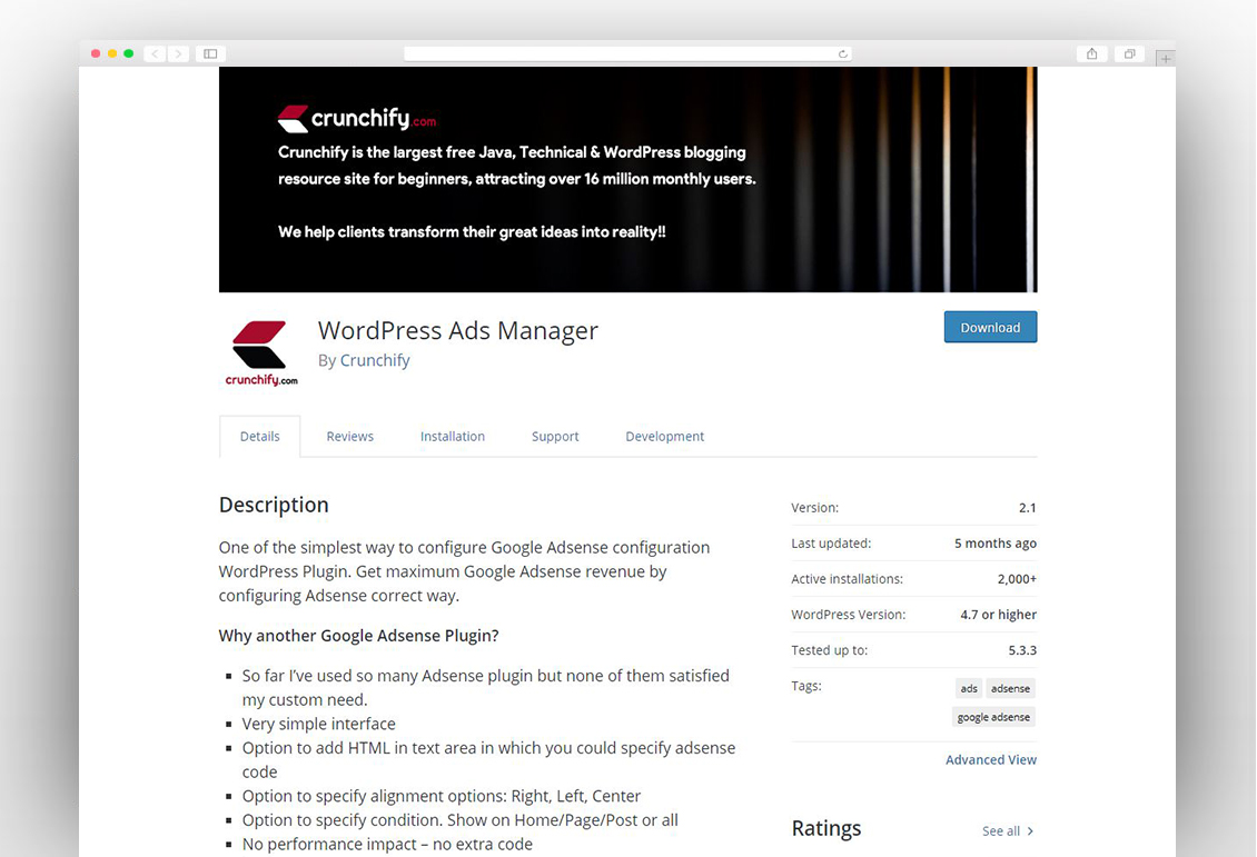 WordPress Ads Manager