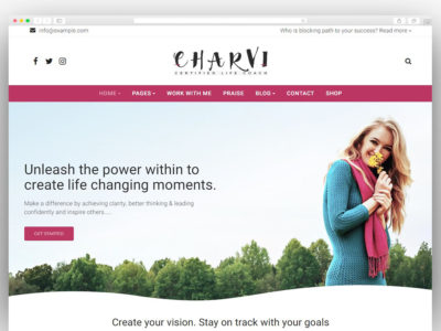 Charvi Coach & Consulting - Feminine Business WordPress Theme