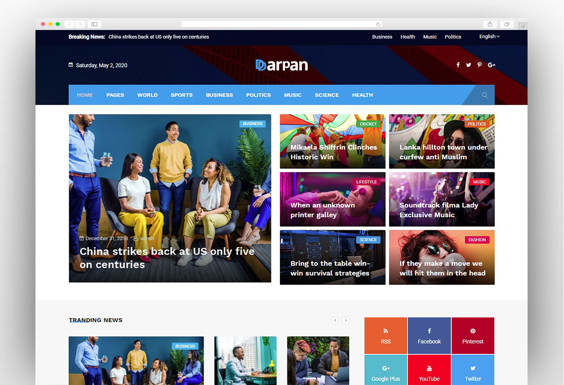 Darpan - News Magazine WordPress Theme