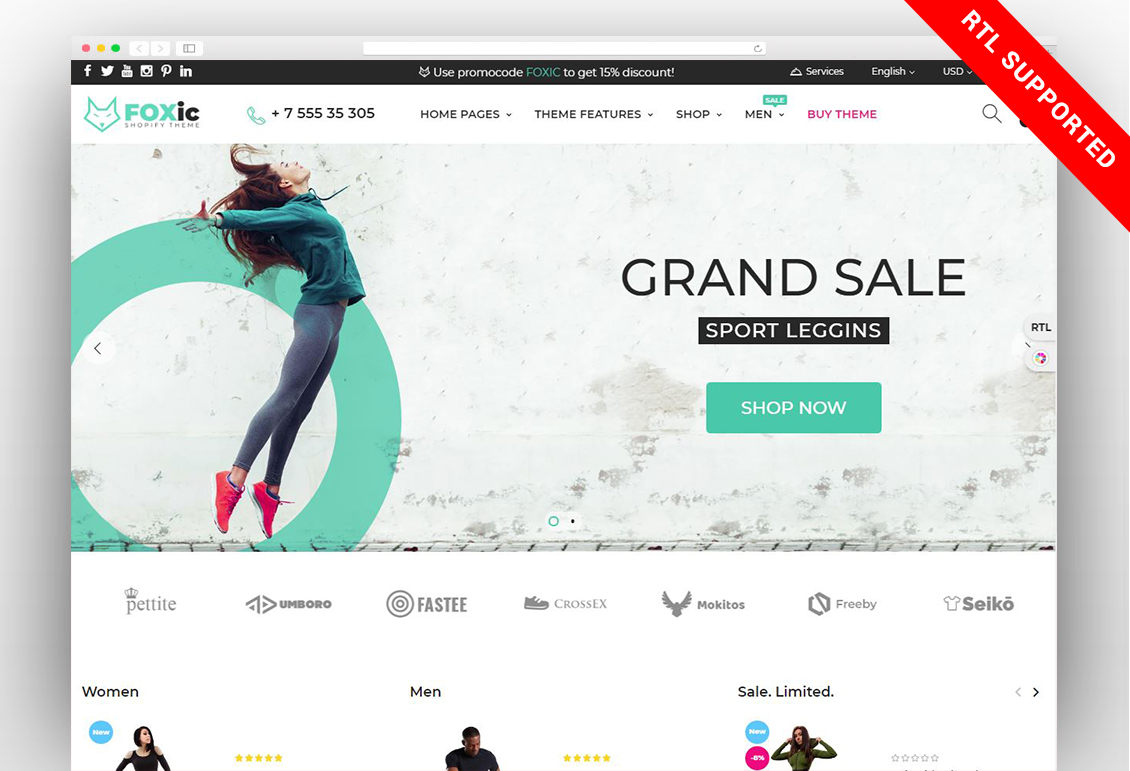 Foxic - Modern and Clean, Multipurpose Shopify Theme