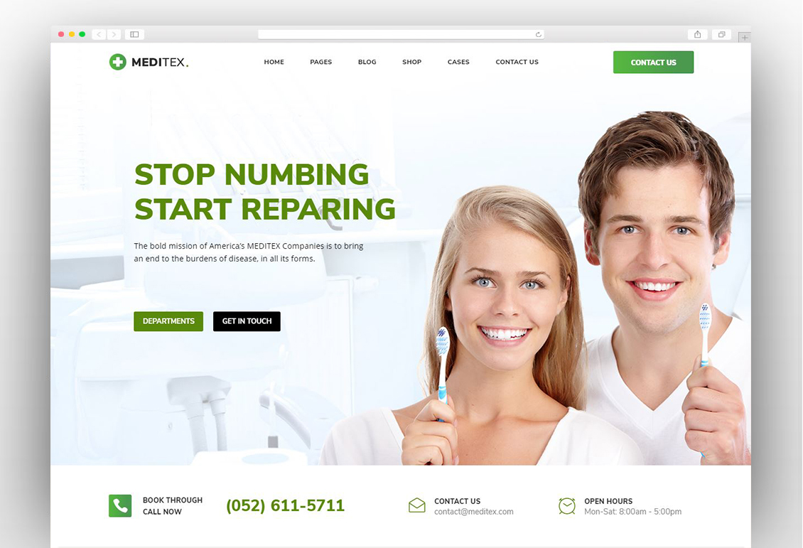 Meditex - Dental & Medical WordPress Theme