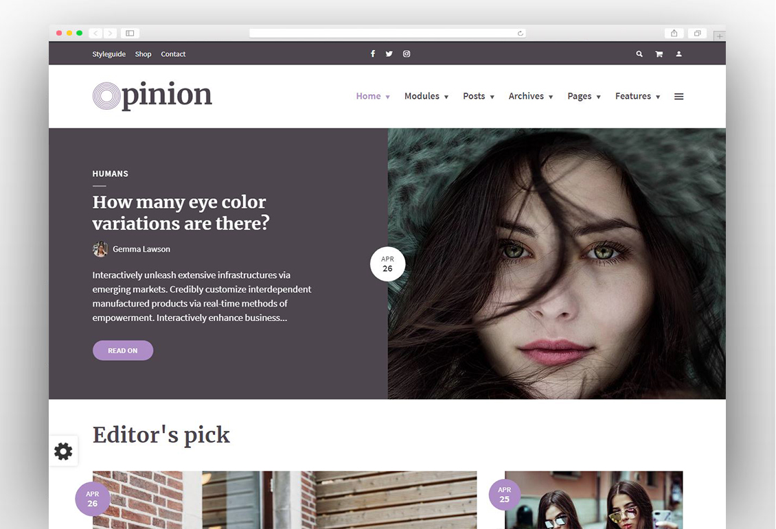 Opinion - Magazine WordPress Theme