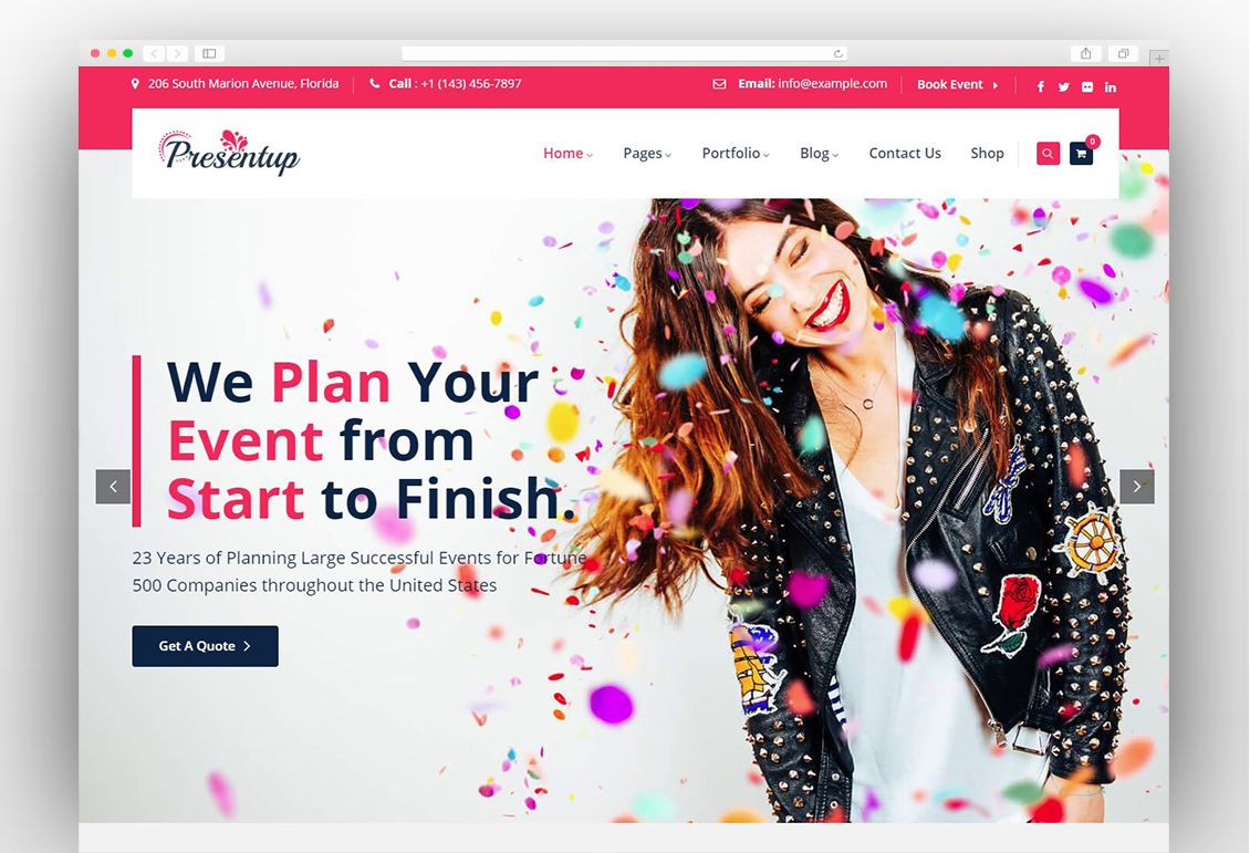 Presentup - Event Planner & Celebrations Management WordPress Theme