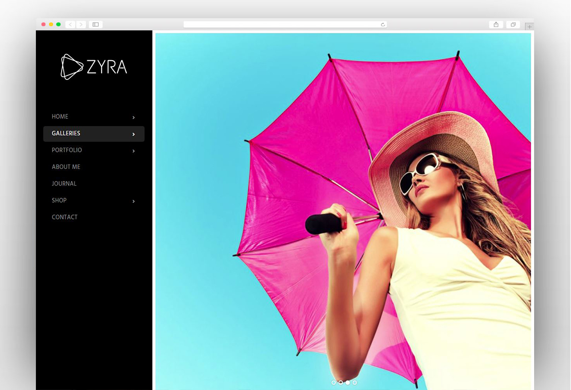 Zyra - Fullscreen Photography Theme