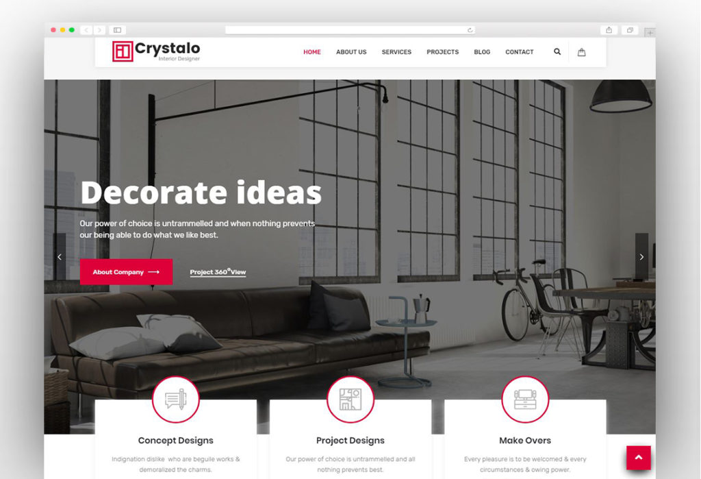 Crystalo - Architecture and Interior Design WordPress Theme