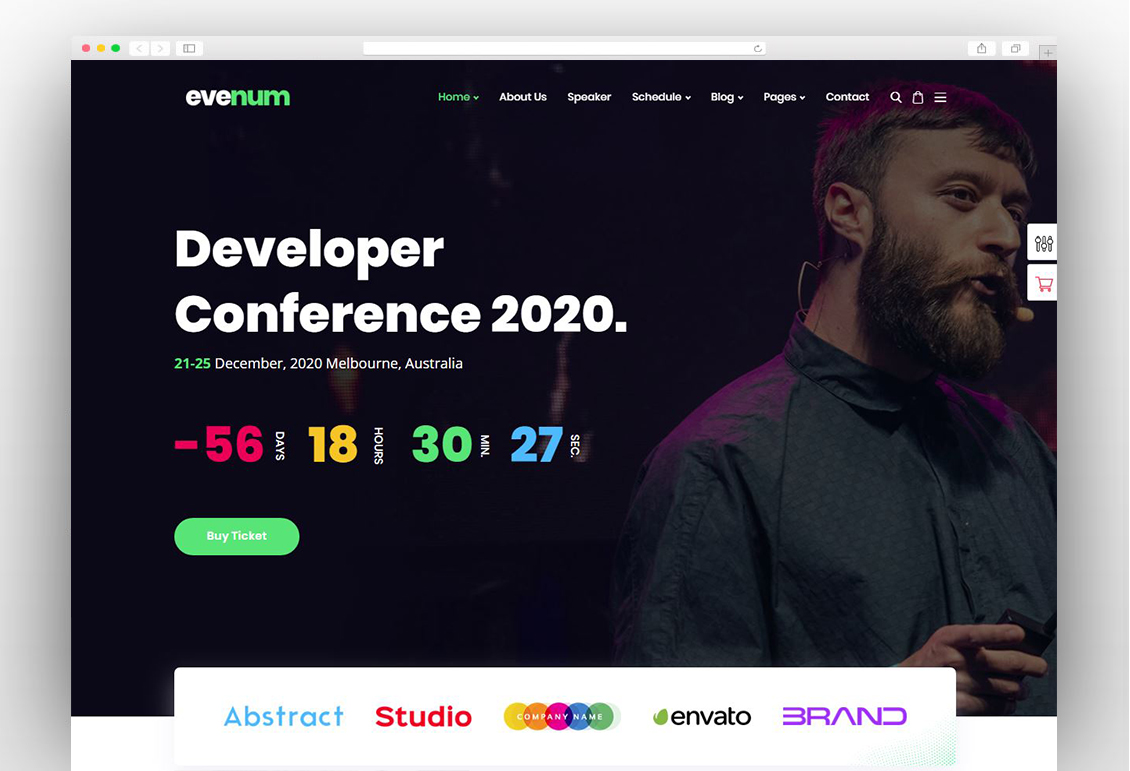Evenum - Multipurpose Event and Conference HTML Template