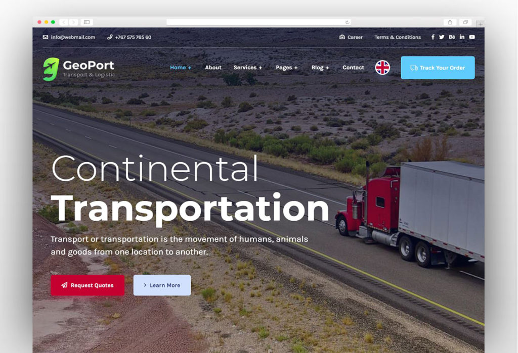 Geoport - Transport & Logistics WordPress Theme