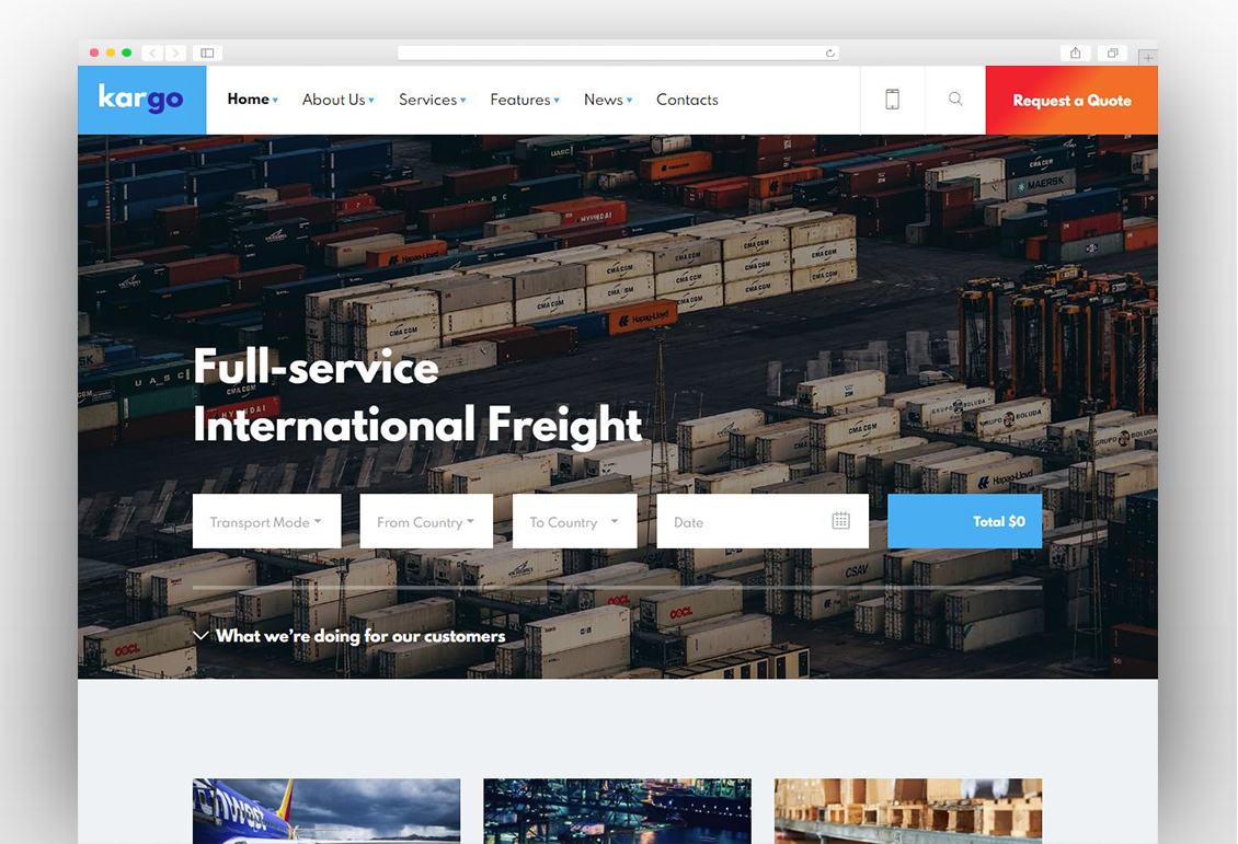 Kargo | Logistics & Transportation WordPress Theme