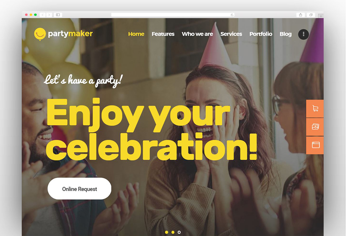 PartyMaker | Event Planner & Wedding Agency WordPress Theme