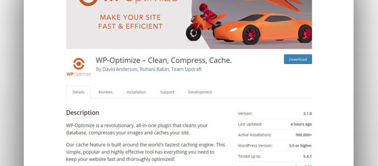 WP-Optimize – Clean, Compress, Cache