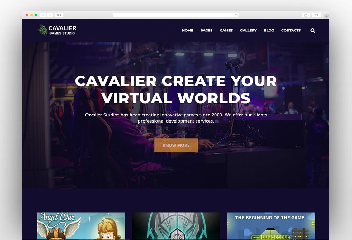 Cavalier - Gaming Studio WordPress Theme + RTL