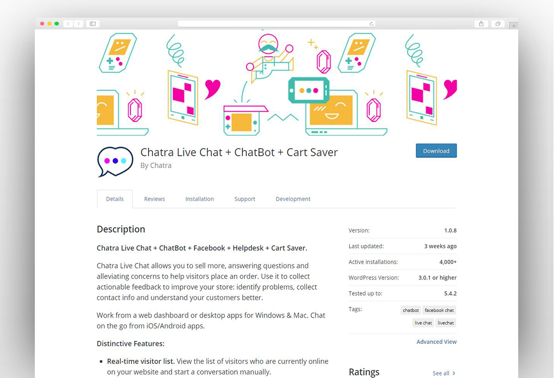 Chatra Live Chat + Cart Saver
