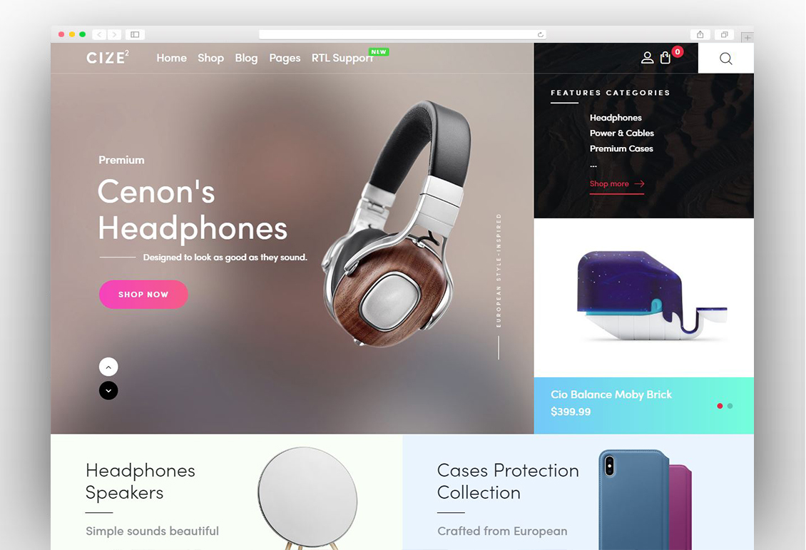 Cize - Electronics Store WooCommerce Theme (RTL Supported)