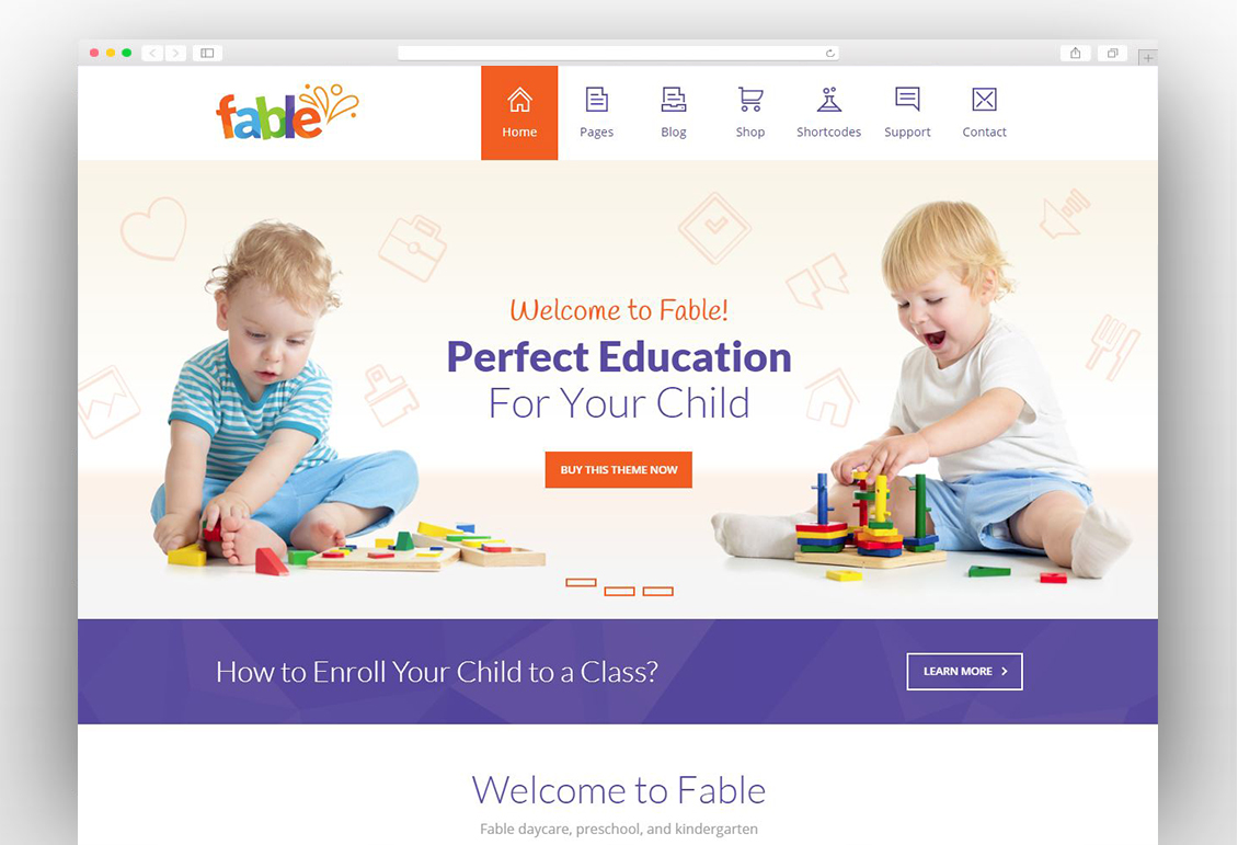 Fable - Children Kindergarten WordPress Theme