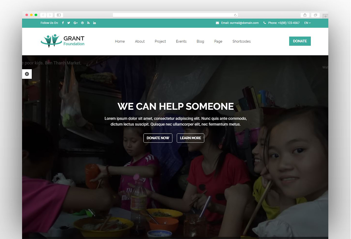 Grant Foundation – Nonprofit Charity HTML Template