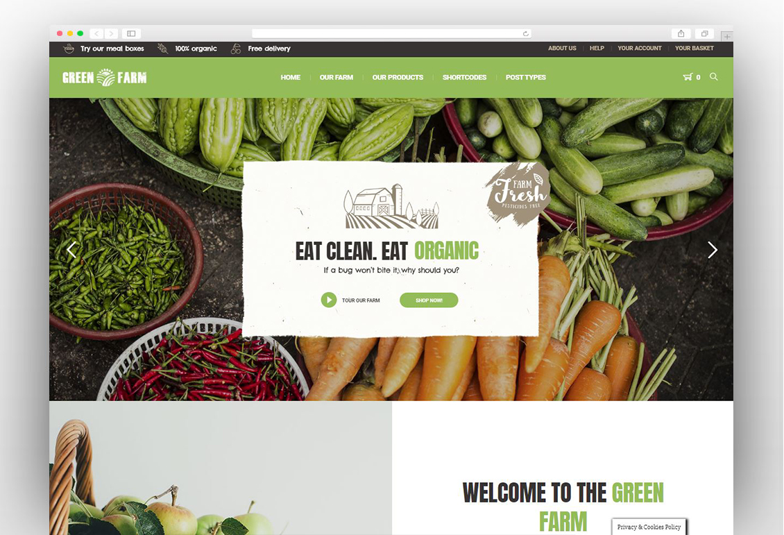 Green Farm - Organic Food WordPress Theme