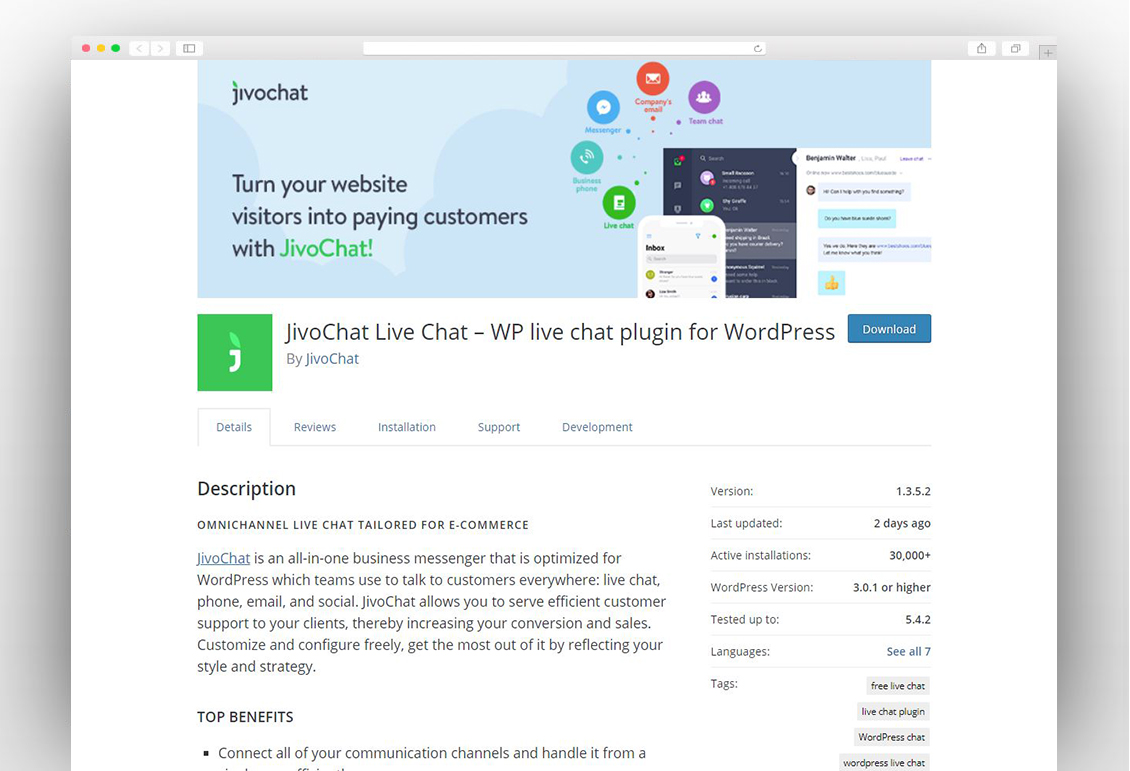 JivoChat Live Chat – WP live chat plugin for WordPress