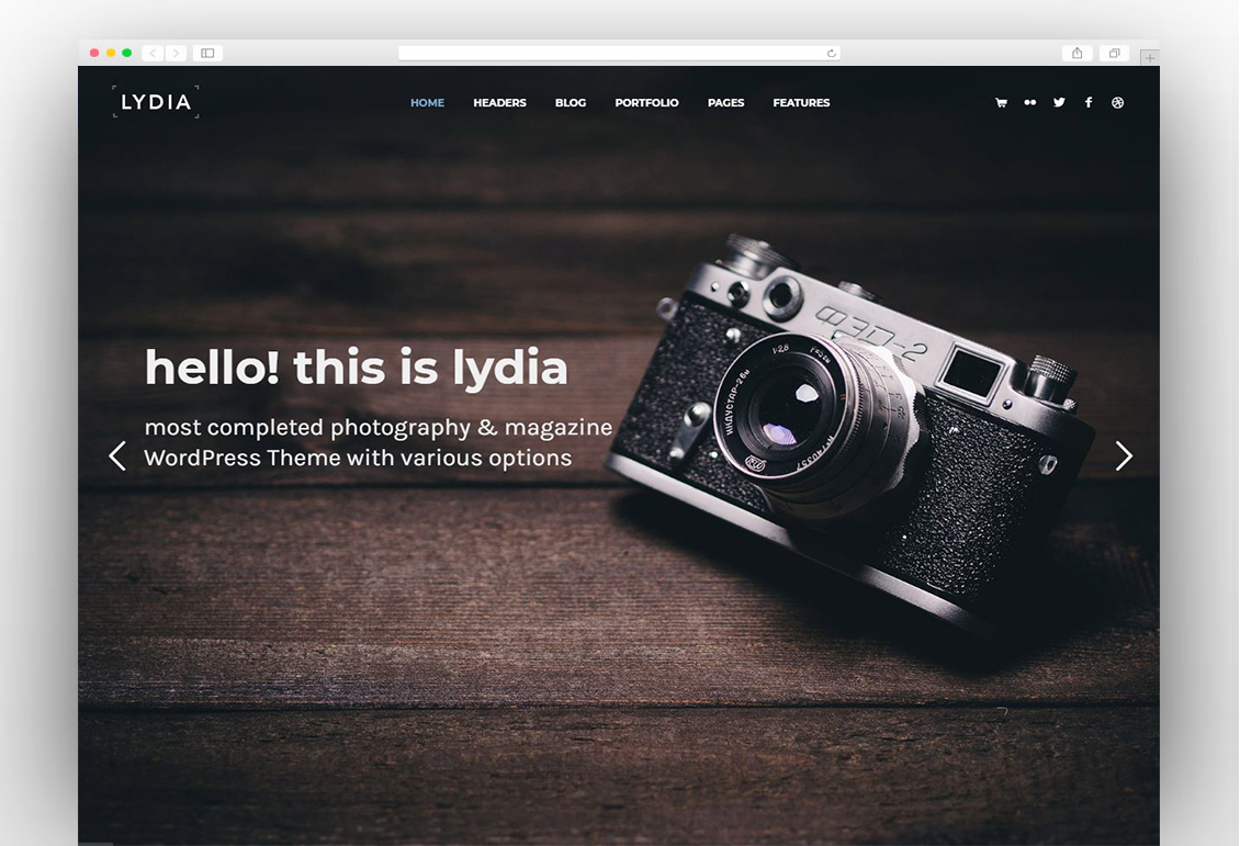 Lydia - Photography & Magazine WordPress Theme