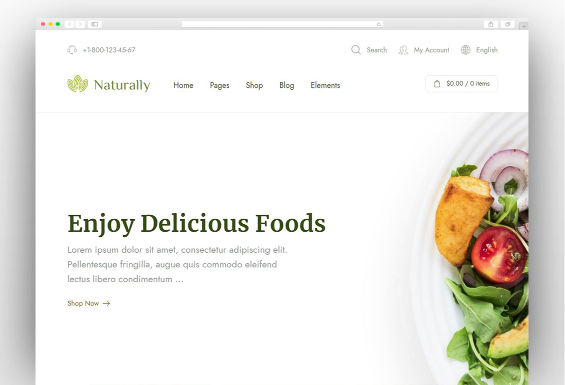 Organic Food & Grocery Market Elementor WooCommerce Theme - Naturally