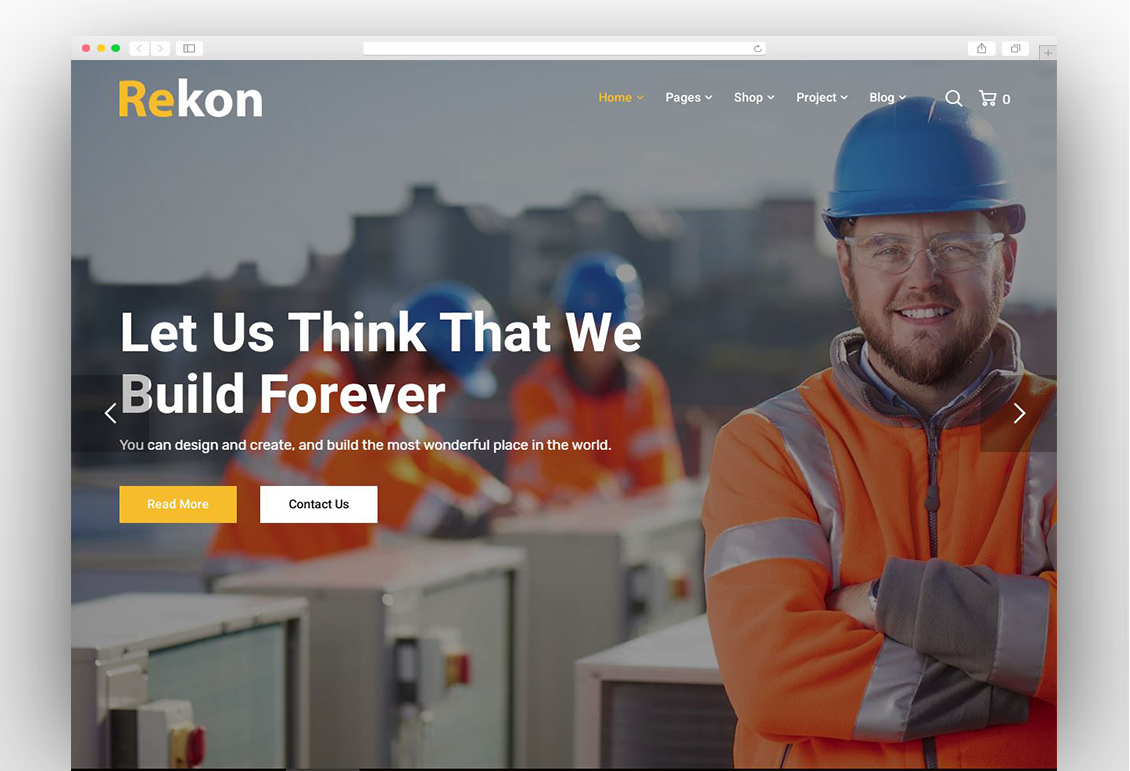 Rekon - Construction WordPress Theme