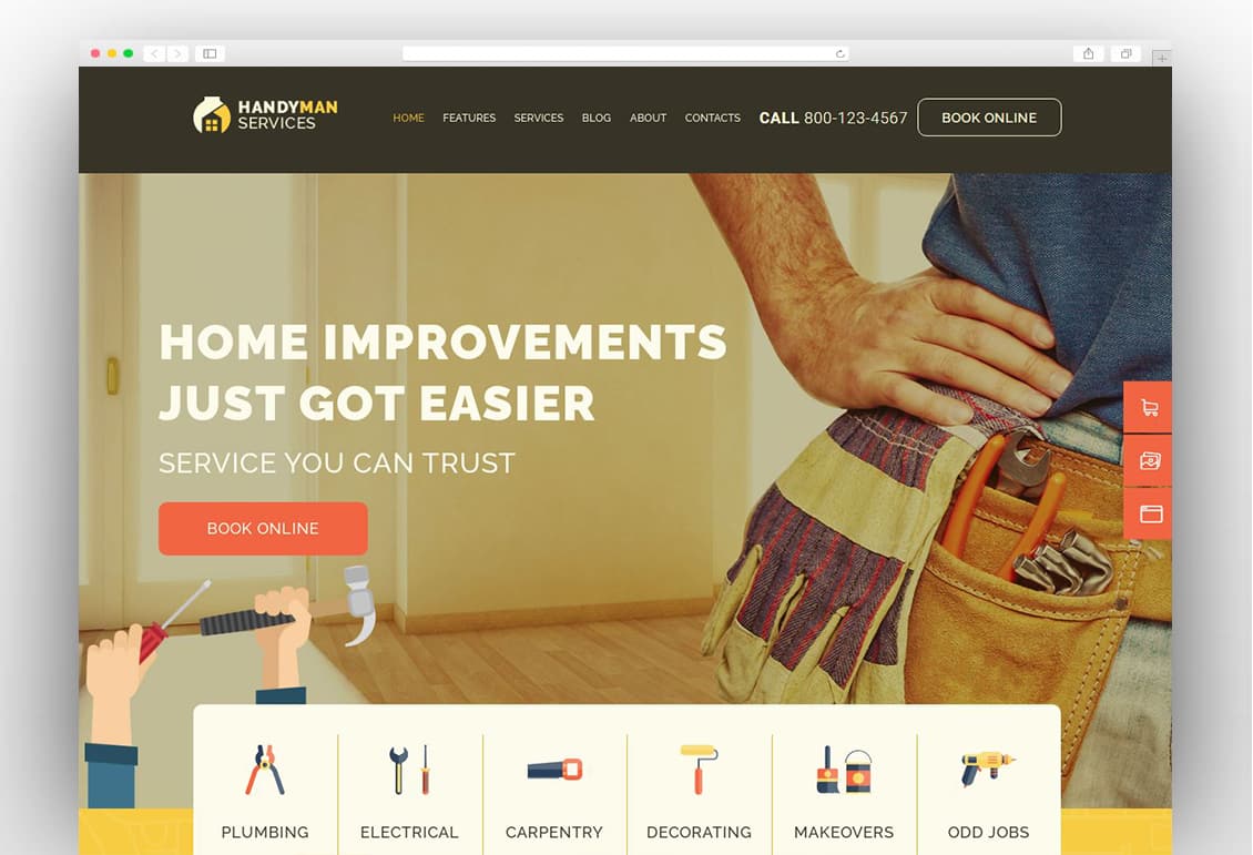 Handyman | Construction and Repair Services Building WordPress Theme