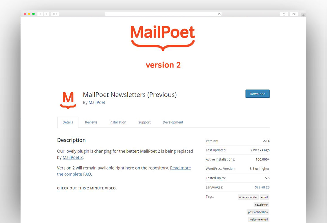MailPoet Newsletters (Previous)