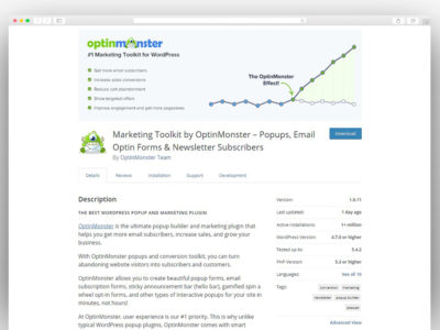 Marketing Toolkit by OptinMonster – Popups, Email Optin Forms & Newsletter Subscribers