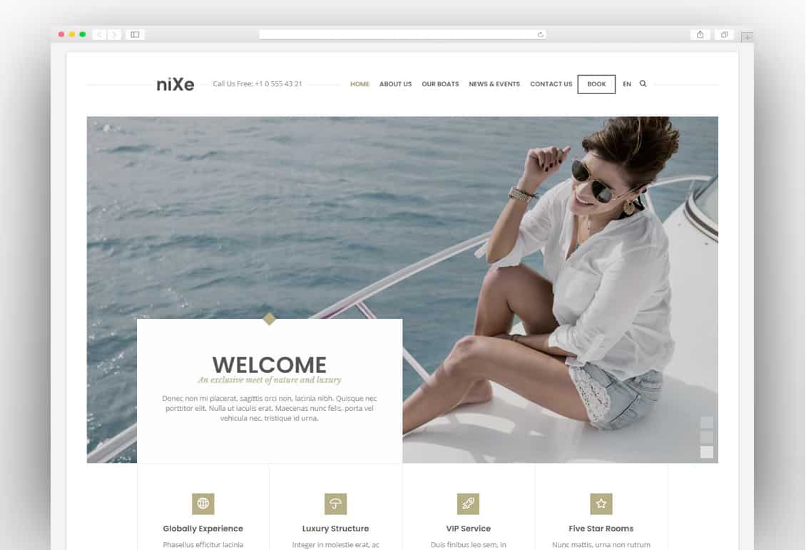 Nixe | Hotel, Travel and Holiday WordPress Theme